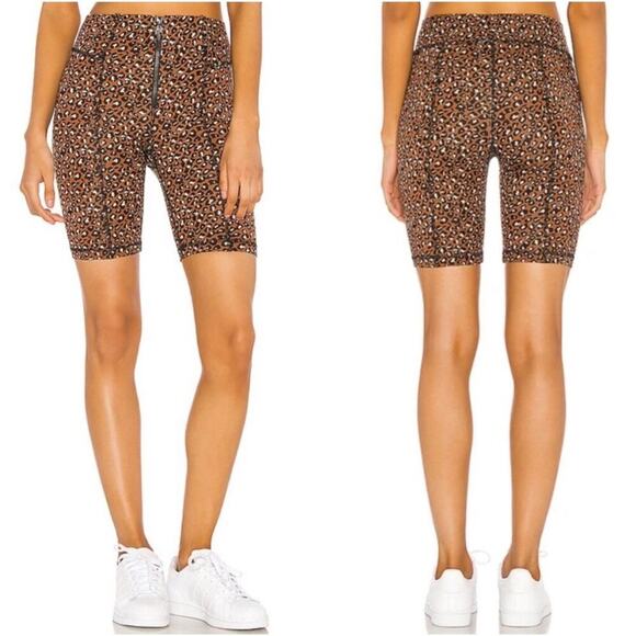 Free People Lucky Strike Leopard Print Bike Shorts small - Picture 3 of 7